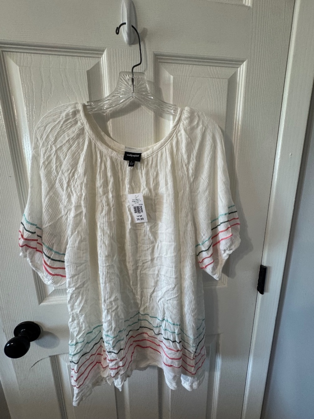 Wallpapher Blouse With Ember Stripe